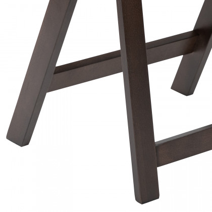 BLNK HERCULES Series Wood Folding Chair with Vinyl Padded Seat - Chocolate
