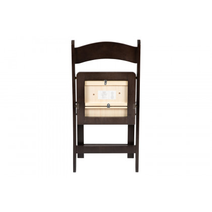 BLNK HERCULES Series Wood Folding Chair with Vinyl Padded Seat - Chocolate