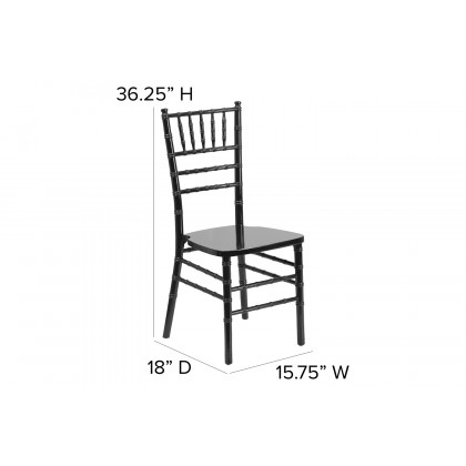 BLNK HERCULES Series Wood Chiavari Chair - Black