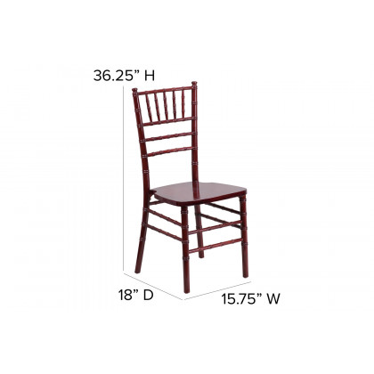 BLNK HERCULES Series Wood Chiavari Chair - Mahogany
