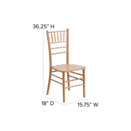 BLNK HERCULES Series Wood Chiavari Chair - Natural