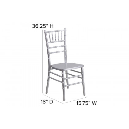 BLNK HERCULES Series Wood Chiavari Chair - Silver