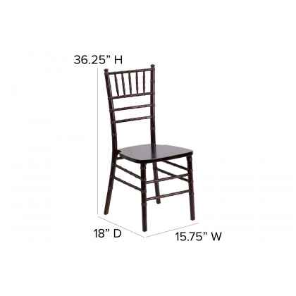 BLNK HERCULES Series Wood Chiavari Chair - Walnut