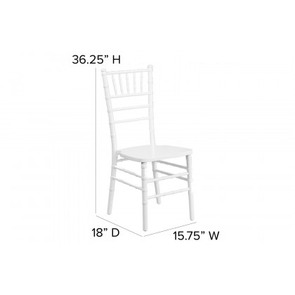 BLNK HERCULES Series Wood Chiavari Chair - White