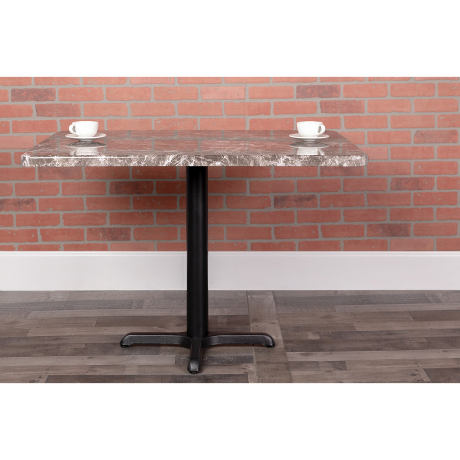 BLNK Glenbrook Rectangular Laminate Table Top - Gray Marble, 30"W x 42"L