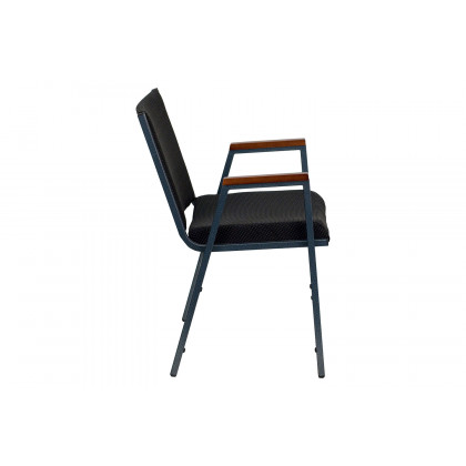 BLNK HERCULES Series Fabric Heavy Duty Stack Chair with Arms - Black Dot