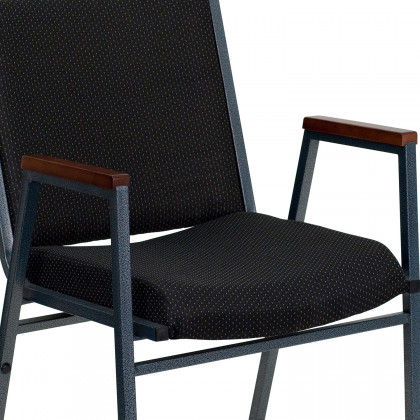 BLNK HERCULES Series Fabric Heavy Duty Stack Chair with Arms - Black Dot