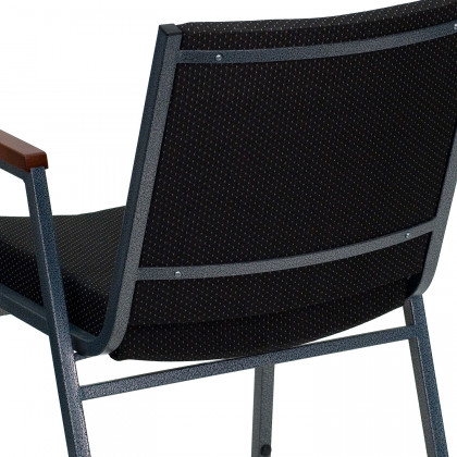 BLNK HERCULES Series Fabric Heavy Duty Stack Chair with Arms - Black Dot