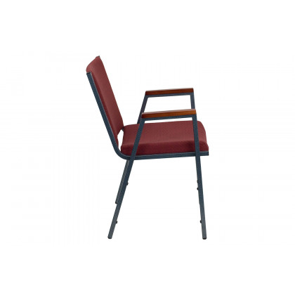 BLNK HERCULES Series Fabric Heavy Duty Stack Chair with Arms - Burgundy Patterned