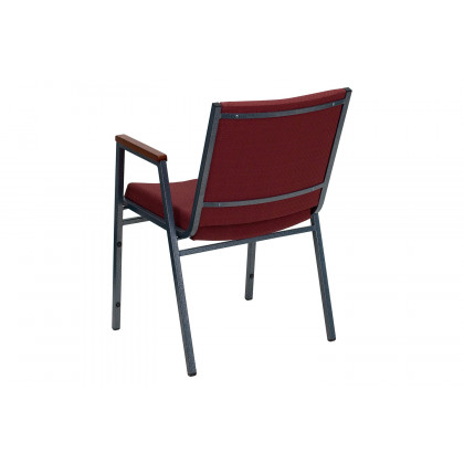 BLNK HERCULES Series Fabric Heavy Duty Stack Chair with Arms - Burgundy Patterned