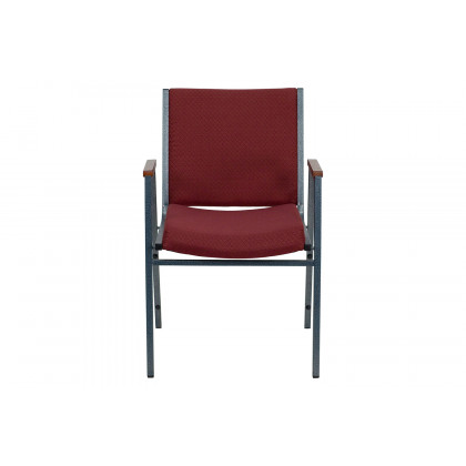 BLNK HERCULES Series Fabric Heavy Duty Stack Chair with Arms - Burgundy Patterned