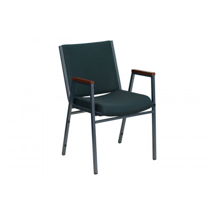 BLNK HERCULES Series Fabric Heavy Duty Stack Chair with Arms - Green Patterned