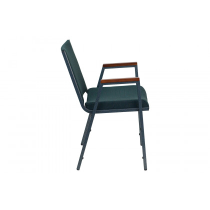 BLNK HERCULES Series Fabric Heavy Duty Stack Chair with Arms - Green Patterned
