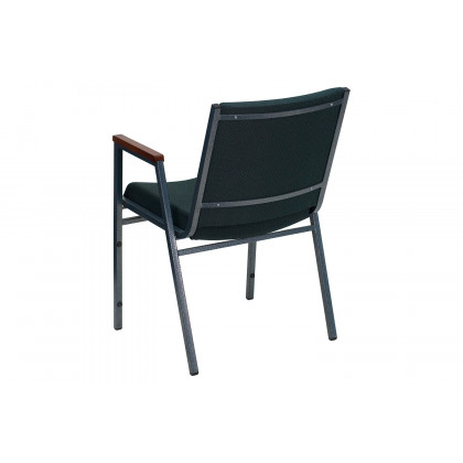 BLNK HERCULES Series Fabric Heavy Duty Stack Chair with Arms - Green Patterned