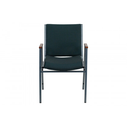 BLNK HERCULES Series Fabric Heavy Duty Stack Chair with Arms - Green Patterned