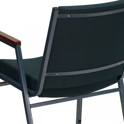 BLNK HERCULES Series Fabric Heavy Duty Stack Chair with Arms - Green Patterned