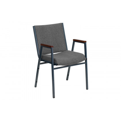 BLNK HERCULES Series Fabric Heavy Duty Stack Chair with Arms - Gray