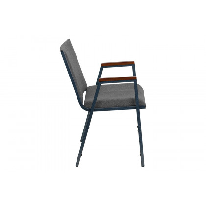 BLNK HERCULES Series Fabric Heavy Duty Stack Chair with Arms - Gray