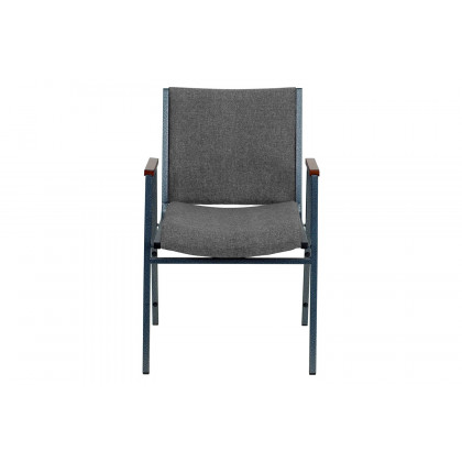BLNK HERCULES Series Fabric Heavy Duty Stack Chair with Arms - Gray