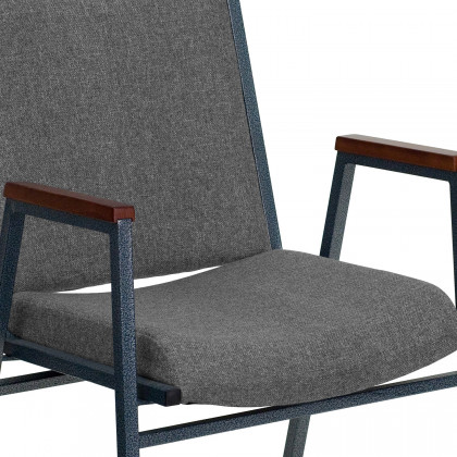 BLNK HERCULES Series Fabric Heavy Duty Stack Chair with Arms - Gray