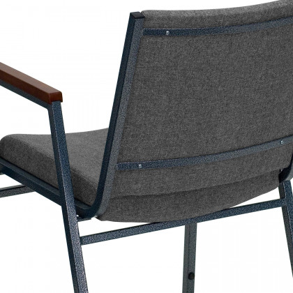 BLNK HERCULES Series Fabric Heavy Duty Stack Chair with Arms - Gray