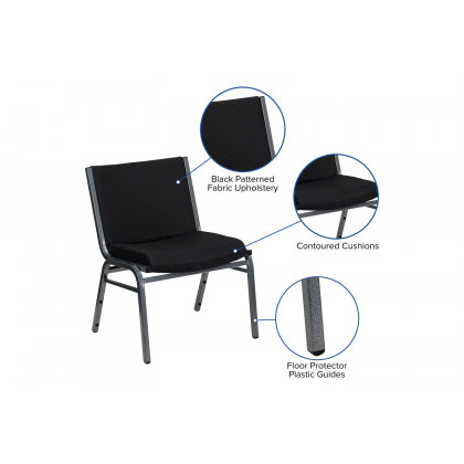 BLNK HERCULES Series Fabric Stack Chair - Black