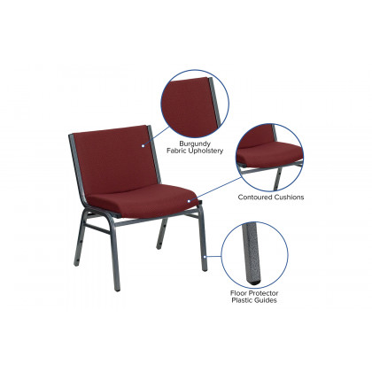 BLNK HERCULES Series Fabric Stack Chair - Burgundy