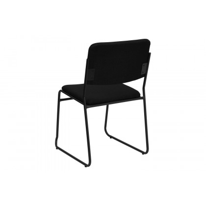 BLNK HERCULES Series Fabric High Density Stacking Chair with Sled Base - Black