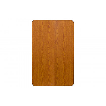BLNK Wren Mobile Rectangular Thermal Laminate Activity Table - Oak, 30"W x 48"L, with Short Height Adjustable Legs