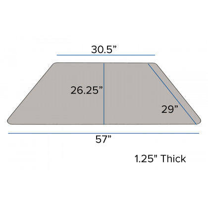 BLNK Wren Trapezoid Thermal Laminate Activity Table - Gray, with Short Height Adjustable Legs