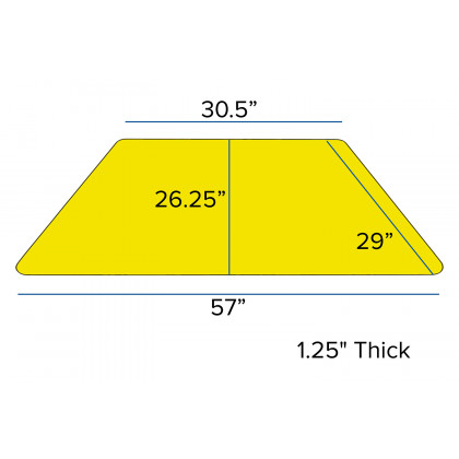 BLNK Wren Trapezoid Thermal Laminate Activity Table - Yellow, with Short Height Adjustable Legs