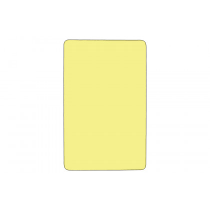 BLNK Wren Mobile Rectangular Thermal Laminate Activity Table - Yellow, 36"W x 72"L, with Short Height Adjustable Legs