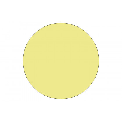 BLNK Wren Mobile Round Thermal Laminate Activity Table - Yellow, 48"D, with Short Height Adjustable Legs