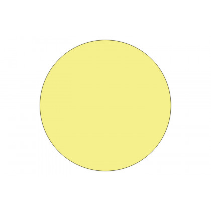 BLNK Wren Round Thermal Laminate Activity Table - Yellow, 48"D, with Short Height Adjustable Legs