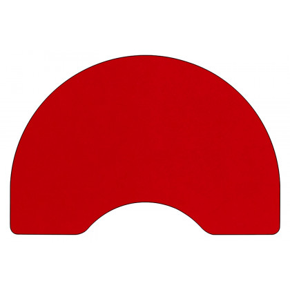 BLNK Wren Kidney Thermal Laminate Activity Table - Red, 48"W x 72"L, with Short Height Adjustable Legs