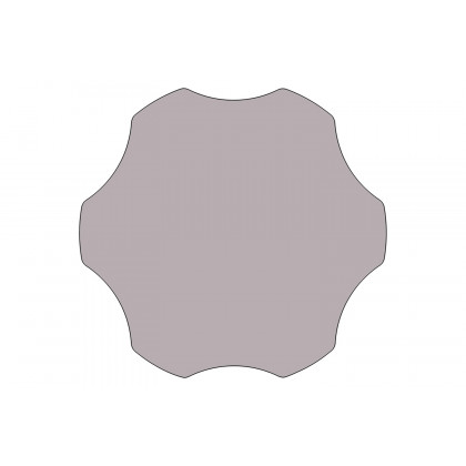 BLNK Wren Mobile Flower Thermal Laminate Activity Table - Gray, with Standard Height Adjustable Legs
