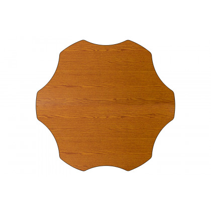 BLNK Wren Mobile Flower Thermal Laminate Activity Table - Oak, with Short Height Adjustable Legs