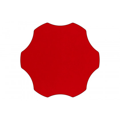 BLNK Wren Mobile Flower Thermal Laminate Activity Table - Red, with Short Height Adjustable Legs