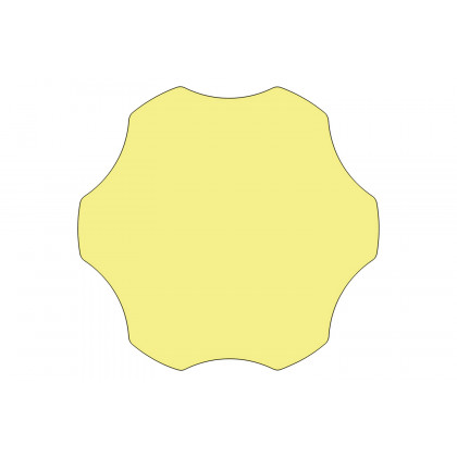 BLNK Wren Mobile Flower Thermal Laminate Activity Table - Yellow, with Standard Height Adjustable Legs