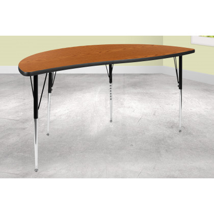 BLNK - Wren Half Circle Thermal Laminate Wave Flexible Collaborative Activity Table