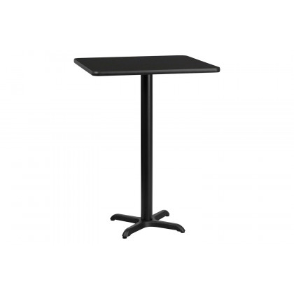 BLNK Square Bar Height Table with 22'' x 22'' Base - Black, 24"W