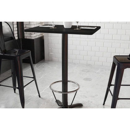 BLNK - Rectangular Bar Height Table with 22'' x 22'' Base