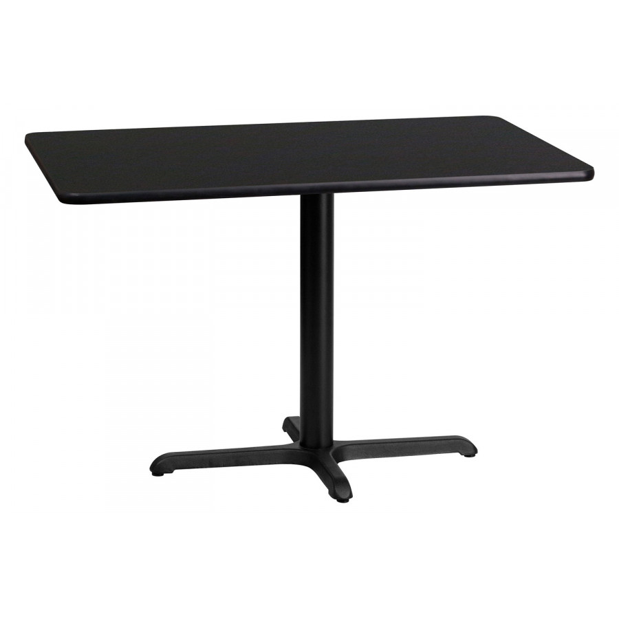 BLNK Rectangular Table with 23.5'' x 29.5'' Base - Black, 24"W x 42"L