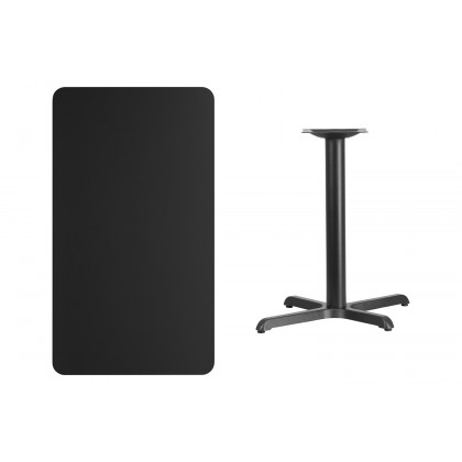 BLNK Rectangular Table with 23.5'' x 29.5'' Base - Black, 24"W x 42"L