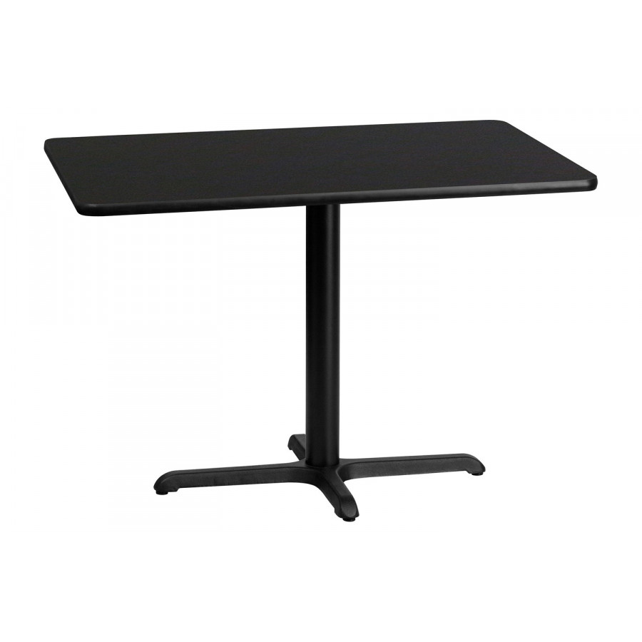 BLNK Rectangular Table with 23.5'' x 29.5'' Base - Black, 30"W x 42"L