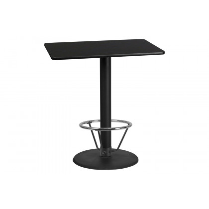 BLNK - Rectangular Bar Height Table with 24'' Round Base