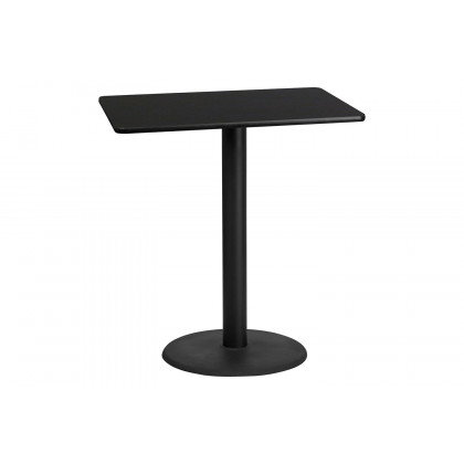 BLNK - Rectangular Bar Height Table with 24'' Round Base