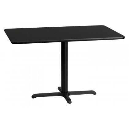 BLNK Rectangular Table with 23.5'' x 29.5'' Base - Black, 30"W x 48"L