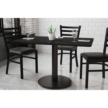 BLNK - Rectangular Table with 24'' Round Base