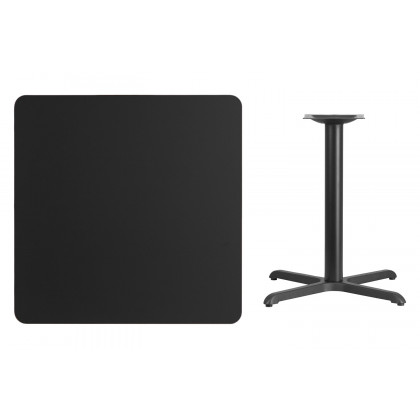 BLNK Square Table with 30'' x 30'' Base - Black, 36"W
